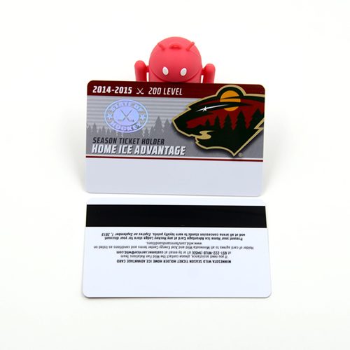 Custom printed NTAG membership card with club artwork