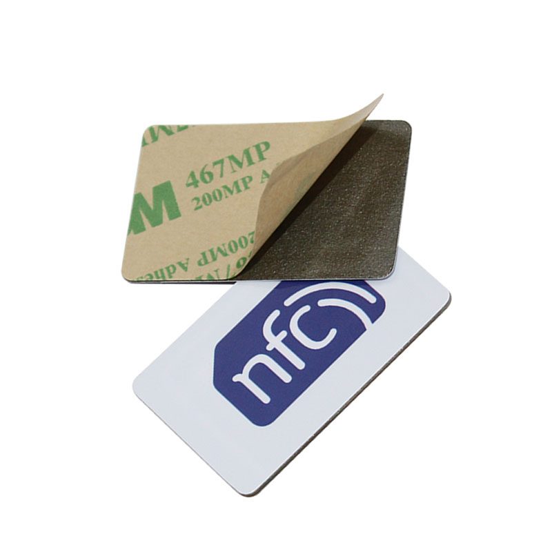 Anti-metal NFC label with NFC logo and 3M adhesive liner